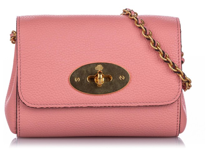 Mulberry Pink Mini Lily Leather Crossbody Bag Metal Pony-style calfskin  ref.203023