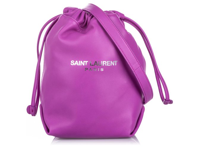 Yves Saint Laurent YSL Pink Teddy Leather Bucket Bag Pony-style calfskin  ref.203039
