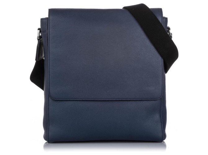 Mulberry Blue Slim Maxwell Leather Crossbody Bag Dark blue Pony-style calfskin  ref.203045