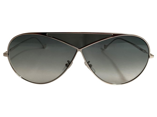 Loewe Silber Metall Aviator Sonnenbrille  ref.203055