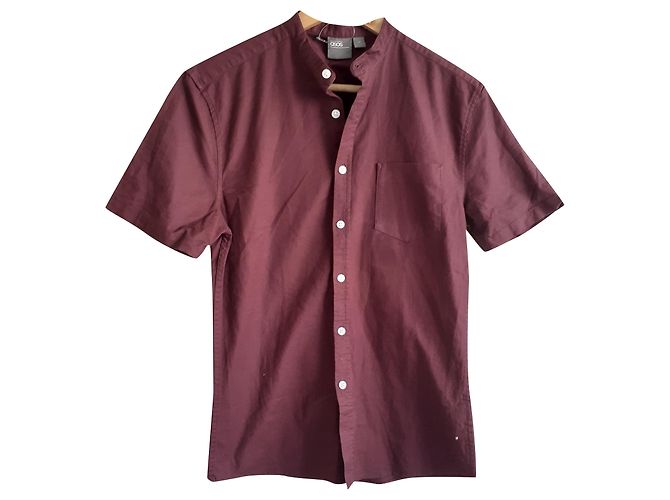 Camicia Asos in cotone prugna