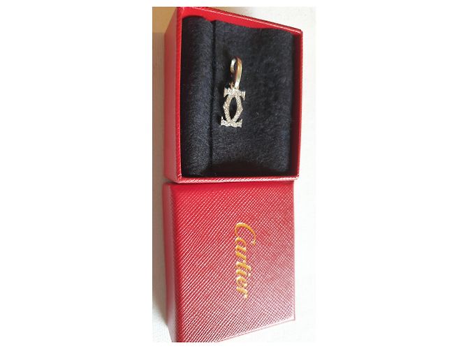 Pendente Cartier in oro bianco e diamanti Argento