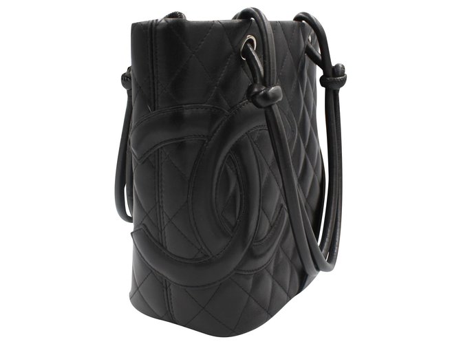 Chanel Cambon mini Black leather  ref.203140