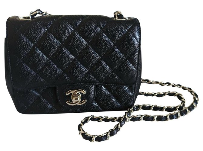 Sac à main  Chanel mini Timeless Black Leather  ref.203148