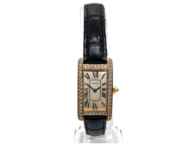 Cartier Tank Americaine, Rose Gold and Diamonds Pink gold  ref.203198