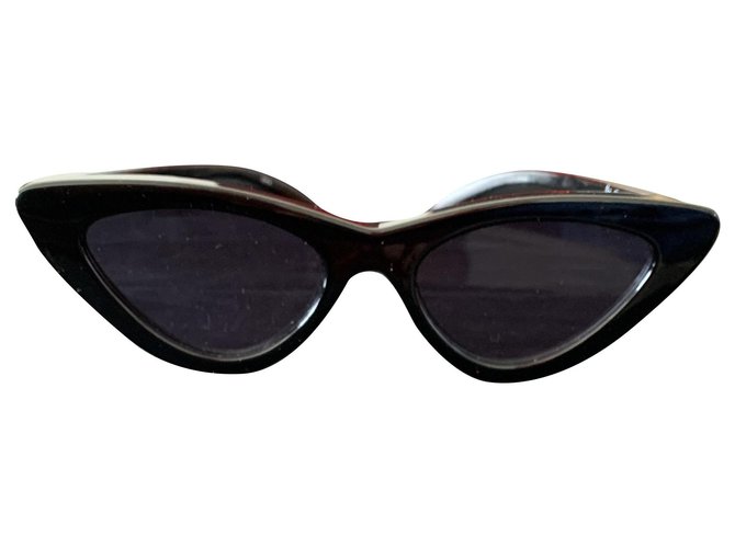 Autre Marque Paire de lunette œil de chat noir Adam selman x le specs neuve Acrylique  ref.203312