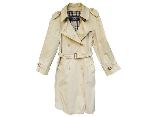Burberry London trench coat 40 with removable wool lining Beige Cotton Nylon Acrylic  ref.203379