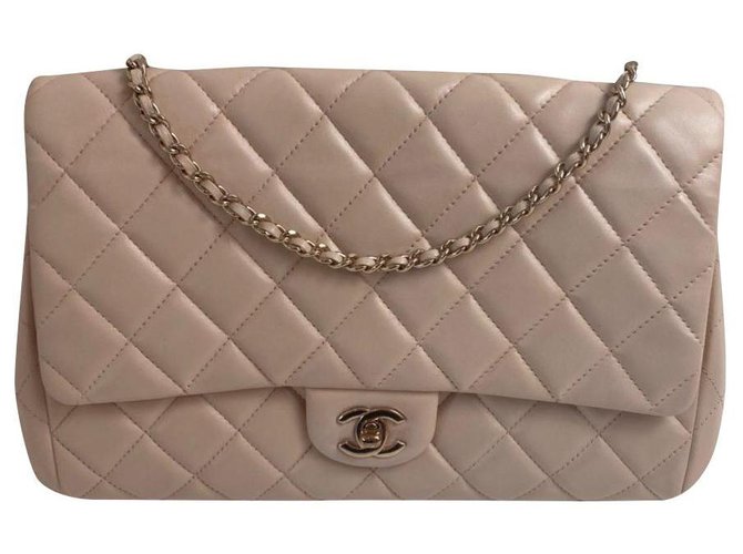 Timeless Chanel Rosa Couro  ref.203391