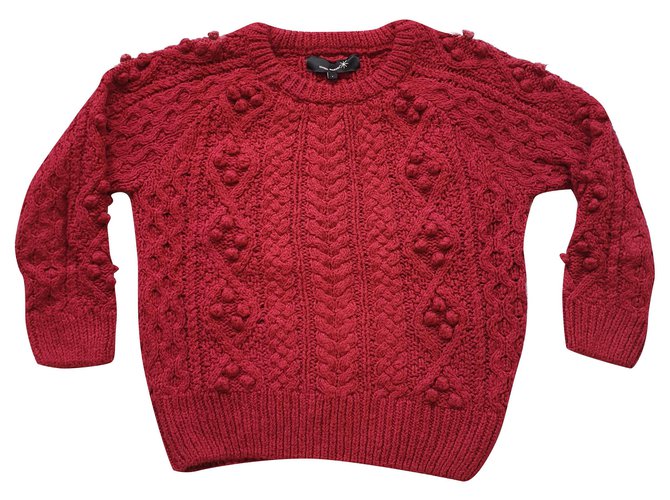 Isabel Marant Miroy sweater Red Dark red Cotton Linen ref.203427 - Joli  Closet