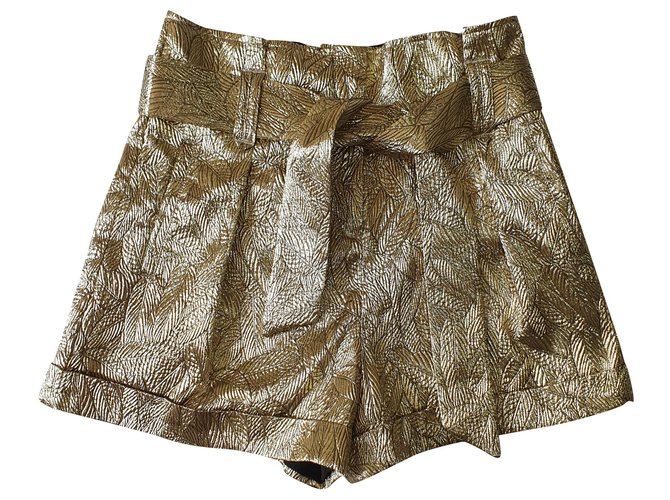 SéZane Shorts Golden Metal Polyamide  ref.203440