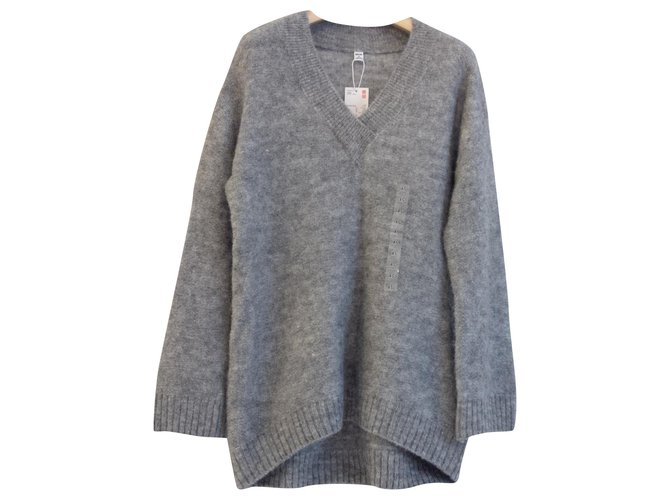 Uniqlo Wool and cotton blend. oversized fit. NEW, With tag. Grey Dark grey  ref.203503