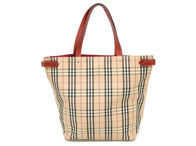 Burberry handbag Beige Cloth  ref.203530