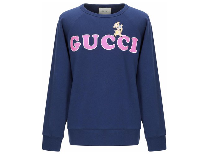 Gucci Knitwear Navy blue Cotton  ref.203540