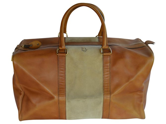 Christian Dior Travel bag Caramel Leather  ref.203561