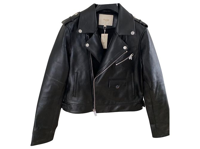 Maje Black Leather Jacket