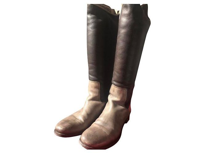 Botas Santoni de piel de cordero gris oscuro Gris antracita