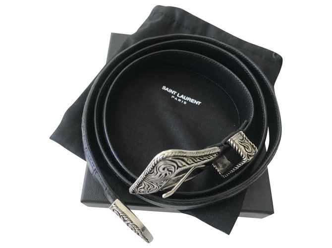 Saint Laurent belt Black Leather ref.203601 - Joli Closet