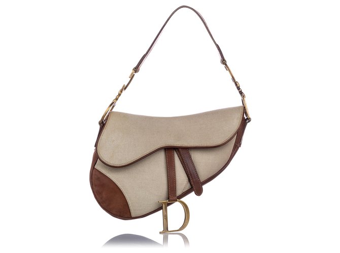 Dior Brown Whipstitch Saddle Bag Leather Pony-style calfskin ref.994117 -  Joli Closet