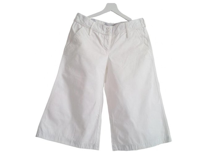 Jupe-culotte large Armani Jeans. En excellent état. White Cotton  ref.203748