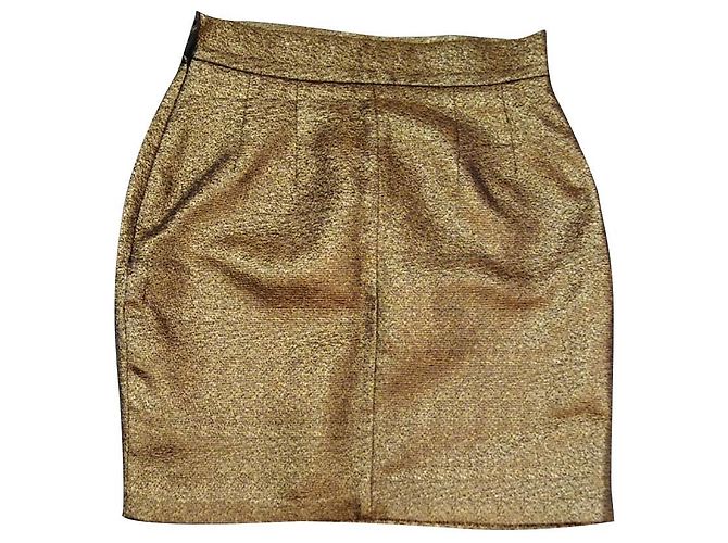 Soeur Catousha Rock mit hoher Taille Gold Polyester Größe 34 Golden