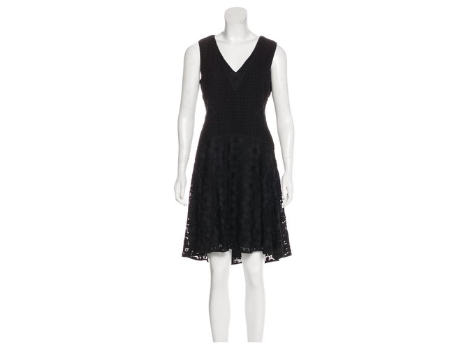 Diane Von Furstenberg DvF Fiorenza lace dress Black Cotton Polyester  ref.203811
