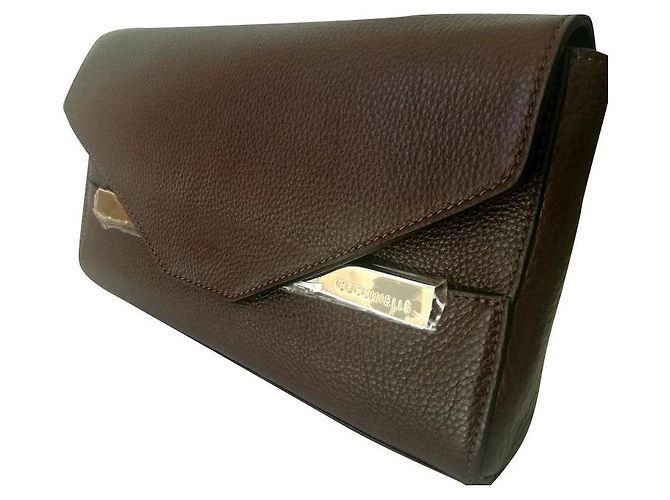Autre Marque Bolsa Coccinelle de couro marrom Castanho escuro