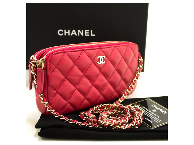 CHANEL Full Flap Chain Shoulder Bag Black Quilted Lambskin Leather  ref.204014