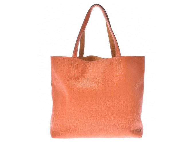 Hermès Handtasche Orange Leder  ref.204017
