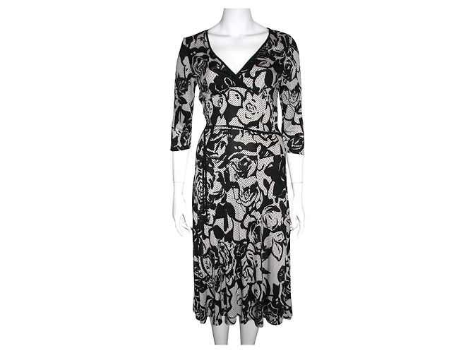 Escada Vestido de jersey preto e branco