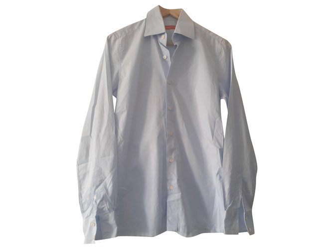 Christian Lacroix chemises Coton Bleu clair  ref.204181