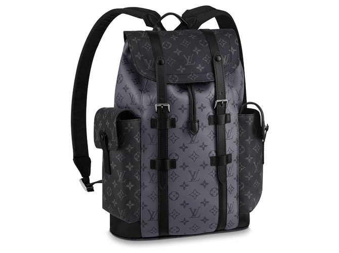 Louis Vuitton Christopher backpack LV Grey Leather  ref.204195