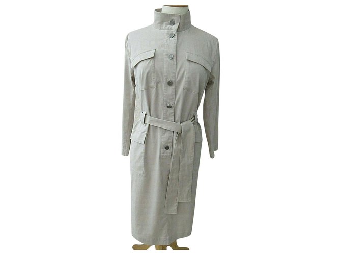 Bitte Kai Rand coat dress (Very generously cut) Beige Grey Cotton Elastane Tencel  ref.204239