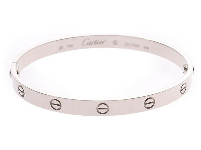 Bracelet Cartier Or blanc Argenté  ref.204287
