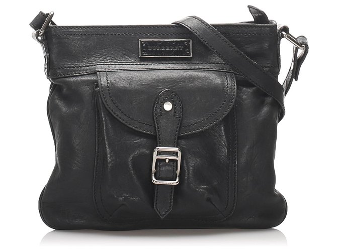 Burberry Black Leather Crossbody Bag Pony-style calfskin  ref.204325