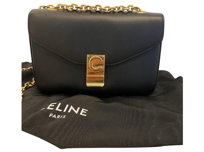 Céline Classic C Bag Black Leather  ref.204380