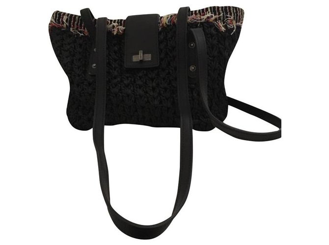 Chanel Handbags Black Leatherette  ref.204418