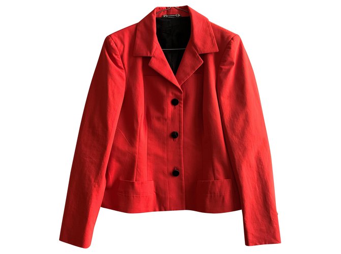 Gucci Coral red cotton sartorial jacket  ref.204442