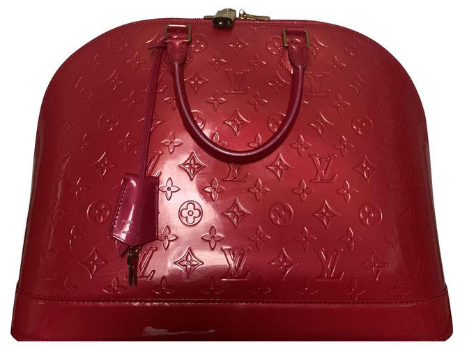 Louis Vuitton Alma Patent GM Rosa Couro  ref.204450