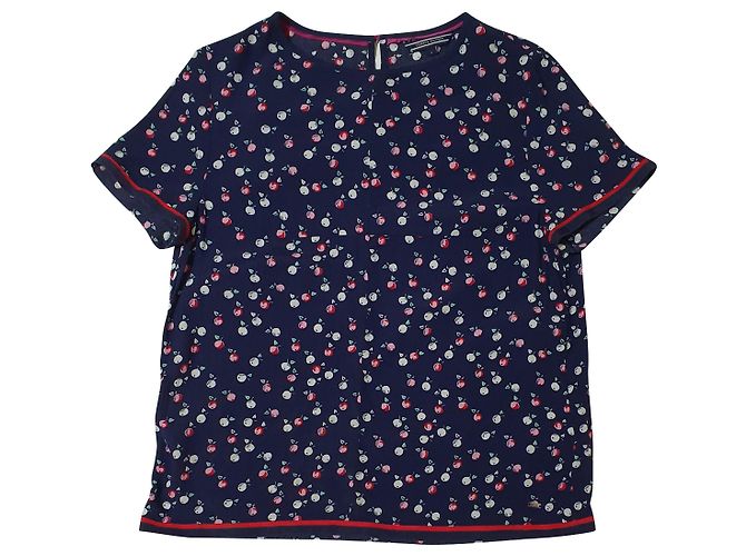 Blusa Tommy Hilfiger in viscosa blu multicolore