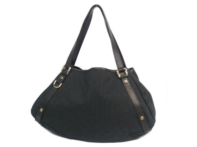 Gucci Womens shoulder bag 130736 black x gold hardware  ref.204729