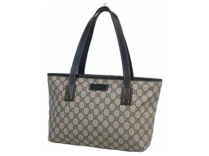 Gucci GG plus shoulder Womens tote bag 211138 beige x Navy  ref.204743