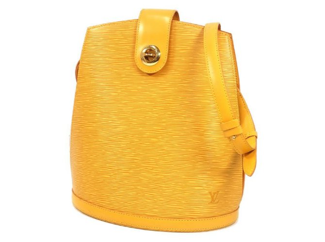 Louis Vuitton Cluny Bolsa de ombro para mulher M52259 Amarelo Couro  ref.204823