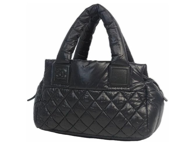 Chanel coco Cocoon Womens Boston bag black x silver hardware  ref.204824