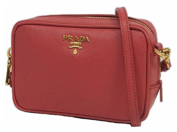 Prada Mini Saffiano Womens shoulder bag 1N1674 pink Leather  -  Joli Closet