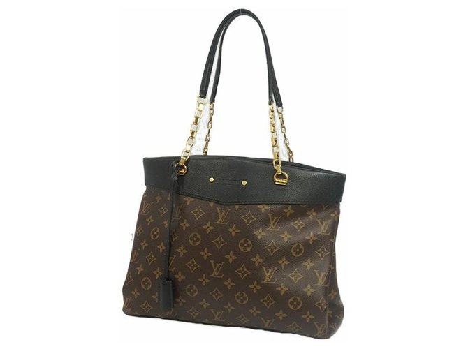 Louis Vuitton Pallas shopper Womens tote bag M51198 Noir Cloth  ref.204964