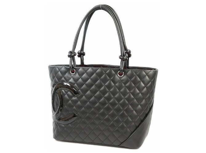 Chanel Cambon large tote Womens tote bag A25169 noir x noir Cuir  ref.205033