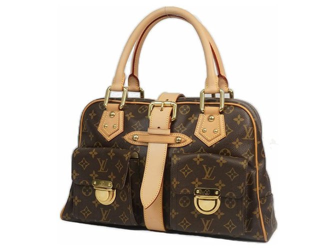 Louis Vuitton ManhattanGM Womens Boston bag M40025 Brown Cloth  ref.205049