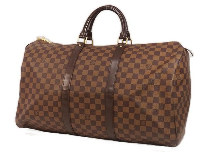 Louis Vuitton keepall50 unisex Boston bag N41427 damier ebene Cloth  ref.205056
