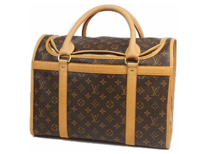 Louis Vuitton dog cat Pet carry sac Chien40 sac Cyan40 handbag M42024 Cloth  ref.205092
