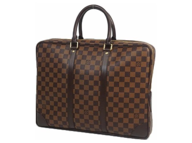 Louis Vuitton poruto Documents Voyageur Mens business bag N41124 damier ebene Cloth  ref.205107